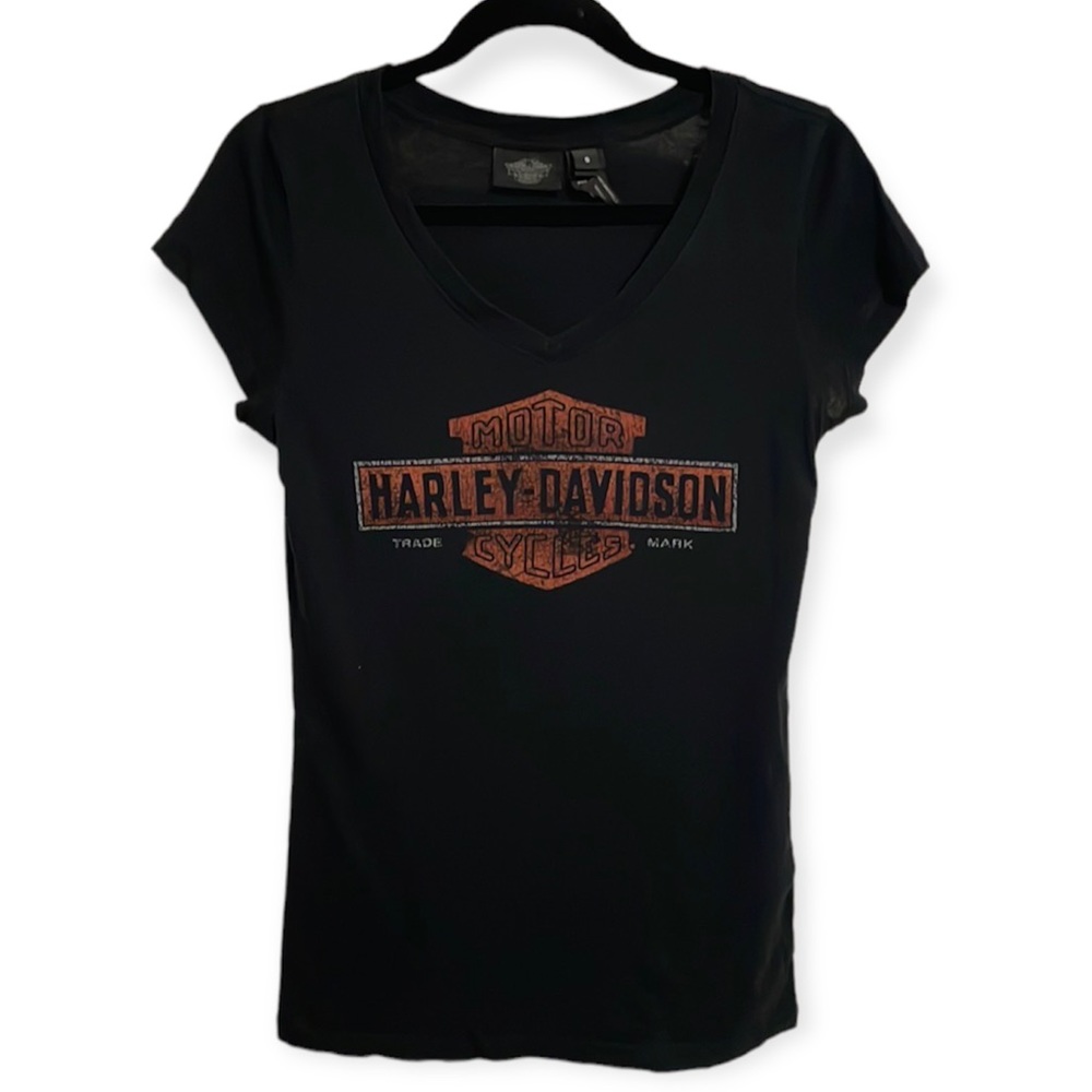 Harley-Davidson Women’s Black Logo Tee. Small